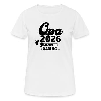 Opa 2026 Loading - Frauen T-Shirt atmungsaktiv - Weiß - Vorne - AI Model Female 172 dark (172cm)