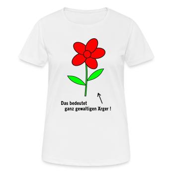 Flower Anger - Women's Breathable T-Shirt - white - Front - AI Model Female 172 dark (172cm)
