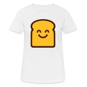 Toast mignon - T-shirt respirant Femme - blanc - Devant - AI Model Female 172 dark (172cm)