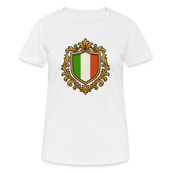 Drapeau de l’Italie dans un cadre baroque - T-shirt respirant Femme - blanc - Devant - AI Model Female 172 dark (172cm)