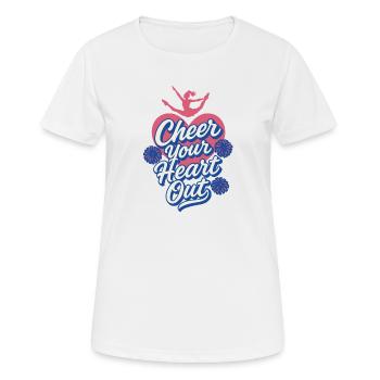 Je connais H.T.M.L - Comment rencontrer des dames - T-shirt respirant Femme - blanc - Devant - AI Model Female 172 dark (172cm)