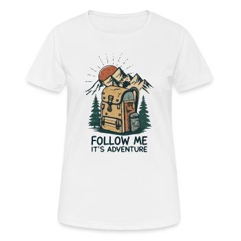 Adventure Mountain Backpack - Women's Breathable T-Shirt - white - Front - AI Model Female 172 dark (172cm)