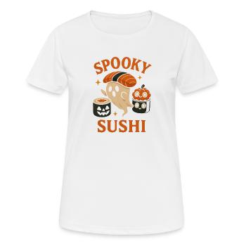 Spooky Sushi Ghosts - Frauen T-Shirt atmungsaktiv - Weiß - Vorne - AI Model Female 172 dark (172cm)