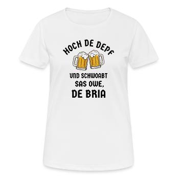 Beer Bavaria Volksfest Beer tent drink beer mug - Women's Breathable T-Shirt - white - Front - AI Model Female 172 dark (172cm)