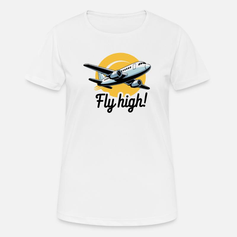 Airliner Flight Sun Fly High - Women's Breathable T-Shirt - white