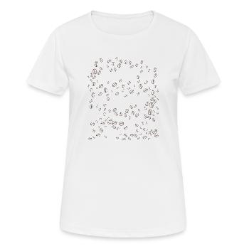 Kaffeebohnen Orbit Swirl - Frauen T-Shirt atmungsaktiv - Weiß - Vorne - AI Model Female 172 dark (172cm)