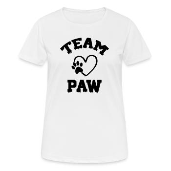 Équipe Pat - T-shirt respirant Femme - blanc - Devant - AI Model Female 172 dark (172cm)