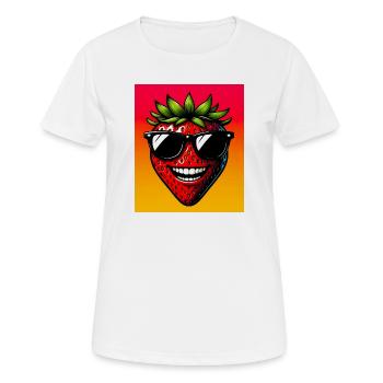 Erdbeeren Erdbeeren - Frauen T-Shirt atmungsaktiv - Weiß - Vorne - AI Model Female 172 dark (172cm)