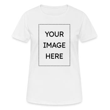 Platzhalter: Your Image Here - Frauen T-Shirt atmungsaktiv - Weiß - Vorne - AI Model Female 172 dark (172cm)