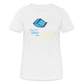 plus de paillettes - T-shirt respirant Femme - blanc - Devant - AI Model Female 172 dark (172cm)