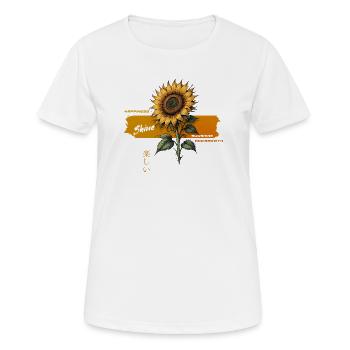 Sonnenblume Glanz Wachstum Glück - Frauen T-Shirt atmungsaktiv - Weiß - Vorne - AI Model Female 172 dark (172cm)