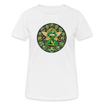 Mandala Fée Émeraude - T-shirt respirant Femme - blanc - Devant - AI Model Female 172 dark (172cm)