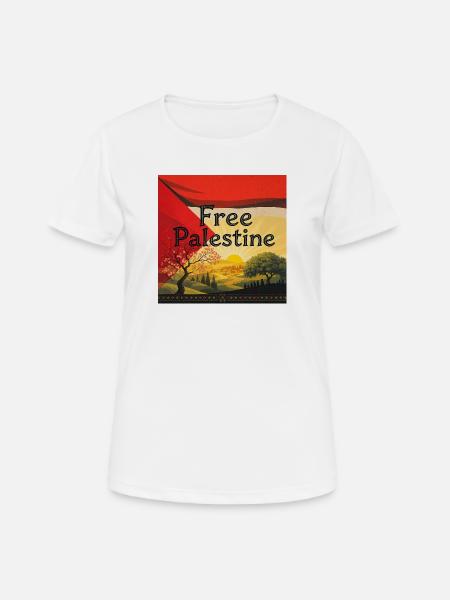 Palestine - Frauen T-Shirt atmungsaktiv - Weiß