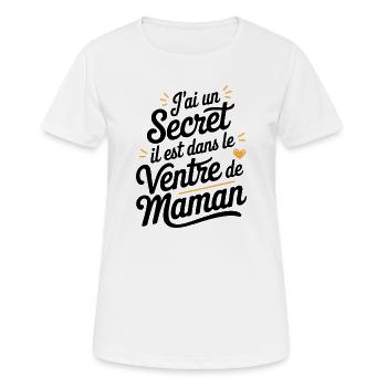 Pregnancy announcement for future dad / future mother - Women's Breathable T-Shirt - white - Front - AI Model Female 172 dark (172cm)