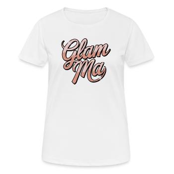 Glam Mad Glitter Script - T-shirt respirant Femme - blanc - Devant - AI Model Female 172 dark (172cm)