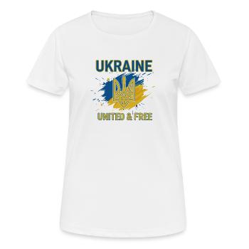 L’unité et la liberté de l’Ukraine - T-shirt respirant Femme - blanc - Devant - AI Model Female 172 dark (172cm)