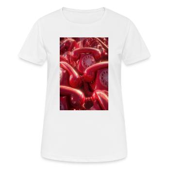 Retro Rote Wählscheibentelefone - Frauen T-Shirt atmungsaktiv - Weiß - Vorne - AI Model Female 172 dark (172cm)
