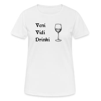 Veni vidi drinki - T-shirt respirant Femme - blanc - Devant - AI Model Female 172 dark (172cm)