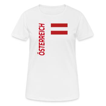Innsbruck - Frauen T-Shirt atmungsaktiv - Weiß - Vorne - AI Model Female 172 dark (172cm)