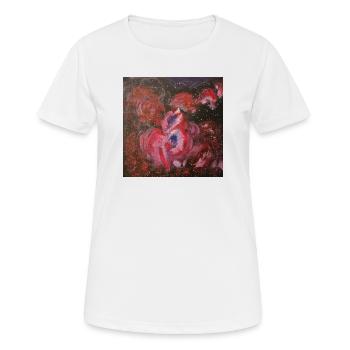 Carina's Galerie  - Frauen T-Shirt atmungsaktiv - Weiß - Vorne - AI Model Female 172 dark (172cm)