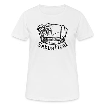 Sabbatique - T-shirt respirant Femme - blanc - Devant - AI Model Female 172 dark (172cm)