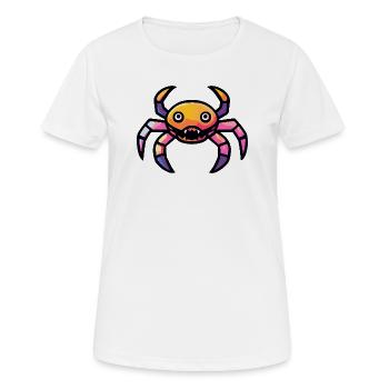 Crabe Crabe Zombie - T-shirt respirant Femme - blanc - Devant - AI Model Female 172 dark (172cm)