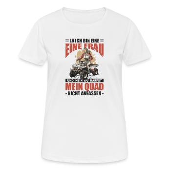Du Darfst Mein Quad Nicht Anfassen - Frauen T-Shirt atmungsaktiv - Weiß - Vorne - AI Model Female 172 dark (172cm)