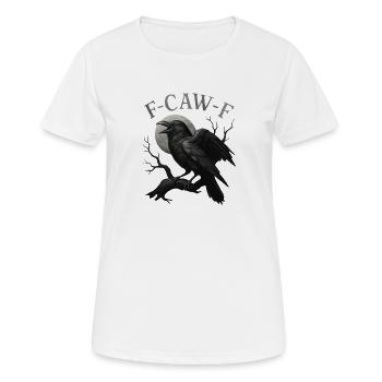 Mondschein-Rabe F-Caw-F - Frauen T-Shirt atmungsaktiv - Weiß - Vorne - AI Model Female 172 dark (172cm)
