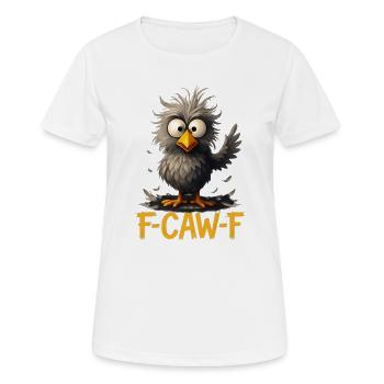 T-shirt d’humour de dessin animé, t-shirt graphique drôle - T-shirt respirant Femme - blanc - Devant - AI Model Female 172 dark (172cm)
