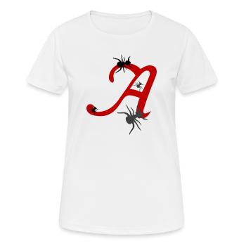 Lettre A Initiale - T-shirt respirant Femme - blanc - Devant - AI Model Female 172 dark (172cm)