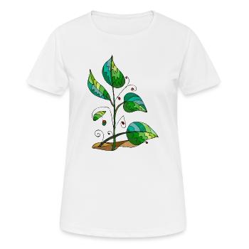 leaves - Women's Breathable T-Shirt - white - Front - AI Model Female 172 dark (172cm)