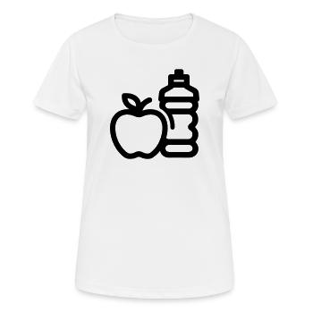 Mode de Vie Sain - T-shirt respirant Femme - blanc - Devant - AI Model Female 172 dark (172cm)