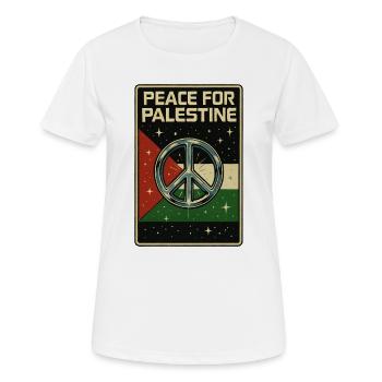 Paix pour la Palestine Vintage - T-shirt respirant Femme - blanc - Devant - AI Model Female 172 dark (172cm)