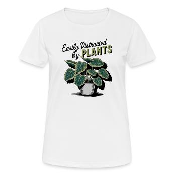 Botanischer Pflanzentopf Illustration - Frauen T-Shirt atmungsaktiv - Weiß - Vorne - AI Model Female 172 dark (172cm)