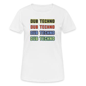 Dub Techno Kaleidoskop - Frauen T-Shirt atmungsaktiv - Weiß - Vorne - AI Model Female 172 dark (172cm)