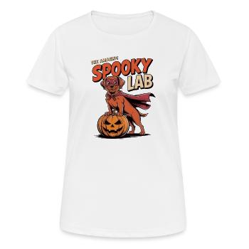 Spuk Foxred  Lab Halloween Hund - Frauen T-Shirt atmungsaktiv - Weiß - Vorne - AI Model Female 172 dark (172cm)