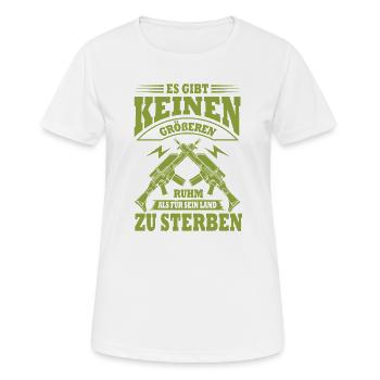Patriotische Gewehr-Dualität - Frauen T-Shirt atmungsaktiv - Weiß - Vorne - AI Model Female 172 dark (172cm)