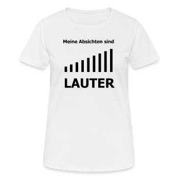 Lauter - Frauen T-Shirt atmungsaktiv - Weiß - Vorne - AI Model Female 172 dark (172cm)