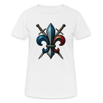 Fleur de Lys - Frankreich - Frauen T-Shirt atmungsaktiv - Weiß - Vorne - AI Model Female 172 dark (172cm)