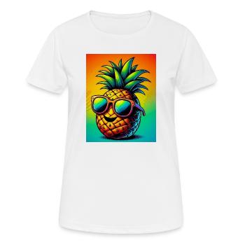 Ananas - T-shirt respirant Femme - blanc - Devant - AI Model Female 172 dark (172cm)