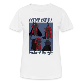 Graf Catula Meister der Nacht - Frauen T-Shirt atmungsaktiv - Weiß - Vorne - AI Model Female 172 dark (172cm)