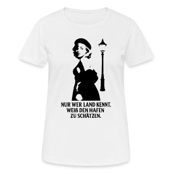 hafen leichtes mädchen - Frauen T-Shirt atmungsaktiv - Weiß - Vorne - AI Model Female 172 dark (172cm)