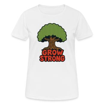 Grow Strong Tree Retro - Women's Breathable T-Shirt - white - Front - AI Model Female 172 dark (172cm)