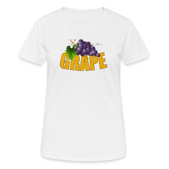 GRAPE - Frauen T-Shirt atmungsaktiv - Weiß - Vorne - AI Model Female 172 dark (172cm)