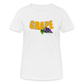 GRAPE - Frauen T-Shirt atmungsaktiv - Weiß - Vorne - AI Model Female 172 dark (172cm)