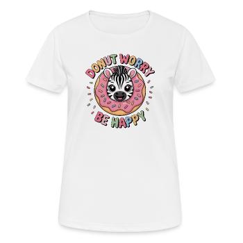 Zebra Donut Süßigkeit Nachtisch Bäckerei Spaß - Frauen T-Shirt atmungsaktiv - Weiß - Vorne - AI Model Female 172 dark (172cm)