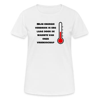 Low energy consumption through friendship - Women's Breathable T-Shirt - white - Front - AI Model Female 172 dark (172cm)