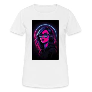 Gamerin  - Frauen T-Shirt atmungsaktiv - Weiß - Vorne - AI Model Female 172 dark (172cm)