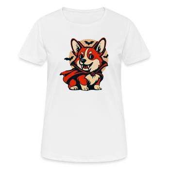 Renard héroïque cape Halloween - T-shirt respirant Femme - blanc - Devant - AI Model Female 172 dark (172cm)