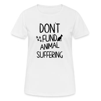 Sphynx Cat Don't Fund Animal Suffering Advocacy  - Women's Breathable T-Shirt - white - Front - AI Model Female 172 dark (172cm)